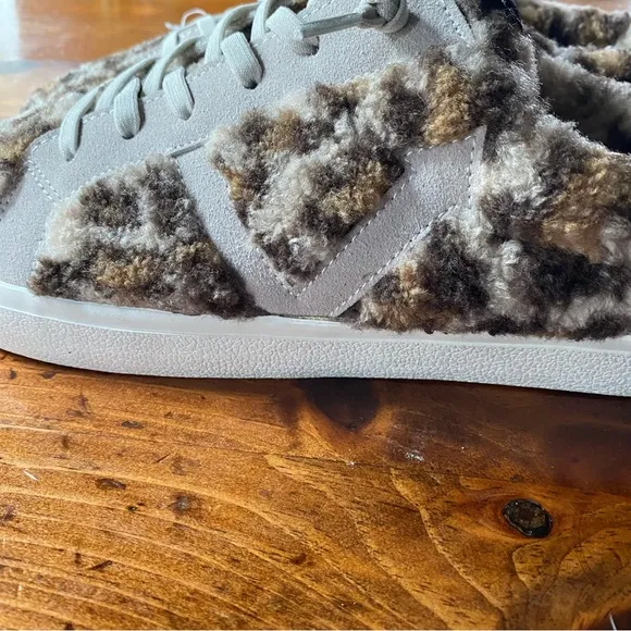 Vintage Havana - VH - Snuggle Leopard Fur Mix Leather Sneakers Slippers - 10