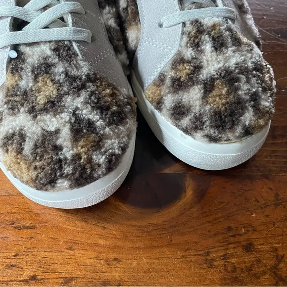 Vintage Havana - VH - Snuggle Leopard Fur Mix Leather Sneakers Slippers - 10