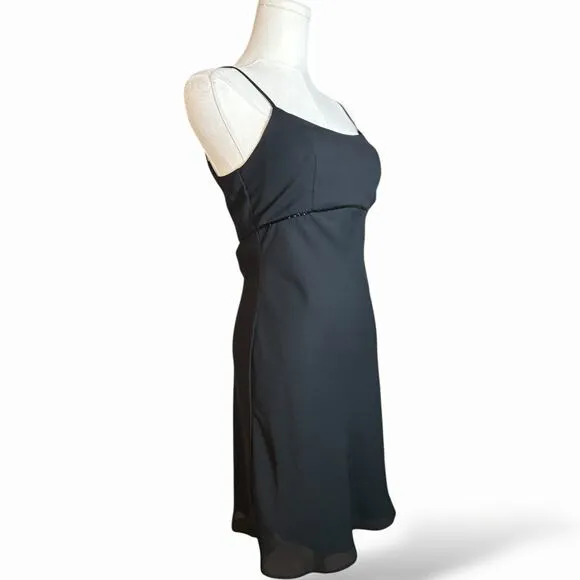 Vintage Jessica McClintock Gunne Sax Black  Dress - 90s Minimalist - 3/4 - 72