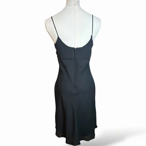 Vintage Jessica McClintock Gunne Sax Black  Dress - 90s Minimalist - 3/4 - 72