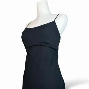 Vintage Jessica McClintock Gunne Sax Black  Dress - 90s Minimalist - 3/4 - 72