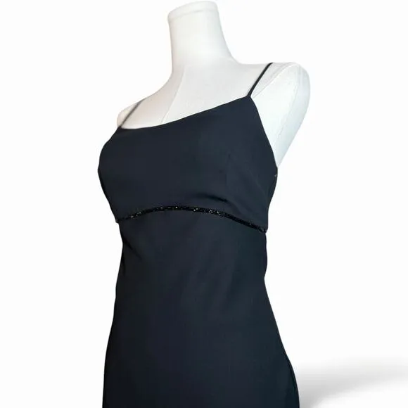 Vintage Jessica McClintock Gunne Sax Black  Dress - 90s Minimalist - 3/4 - 72
