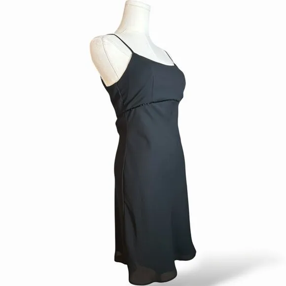 Vintage Jessica McClintock Gunne Sax Black  Dress - 90s Minimalist - 3/4 - 72
