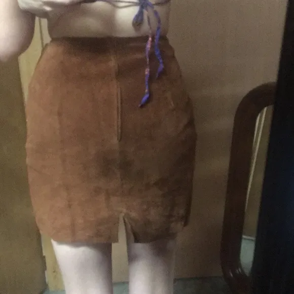 Vintage Leather Mini Skirt