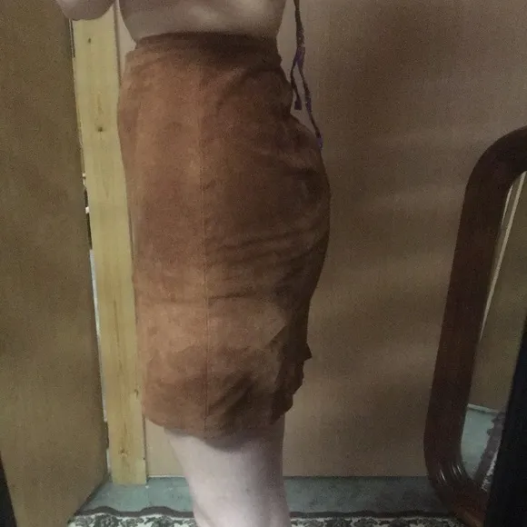 Vintage Leather Mini Skirt
