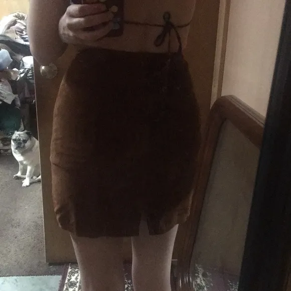 Vintage Leather Mini Skirt