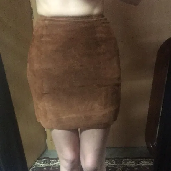 Vintage Leather Mini Skirt