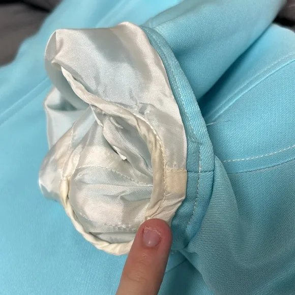 VINTAGE Luxury Rare Courreges Paris Baby Blue Midi Knee Length Dress