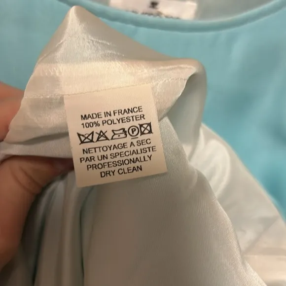 VINTAGE Luxury Rare Courreges Paris Baby Blue Midi Knee Length Dress