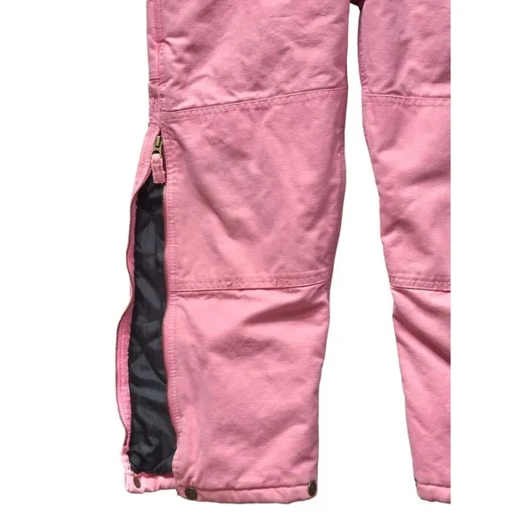 Vintage Schmidt Pink Cotton Canvas Overalls Youth 10-12 Workwear