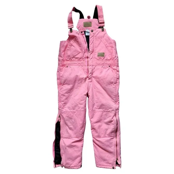 Vintage Schmidt Pink Cotton Canvas Overalls Youth 10-12 Workwear