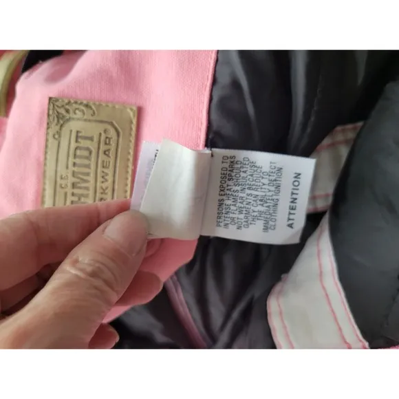 Vintage Schmidt Pink Cotton Canvas Overalls Youth 10-12 Workwear