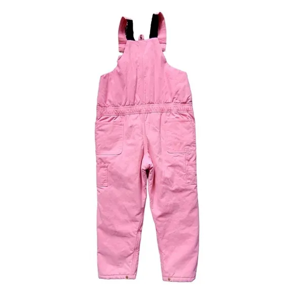 Vintage Schmidt Pink Cotton Canvas Overalls Youth 10-12 Workwear