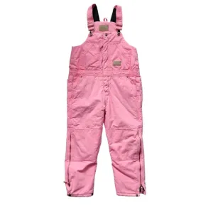 Vintage Schmidt Pink Cotton Canvas Overalls Youth 10-12 Workwear