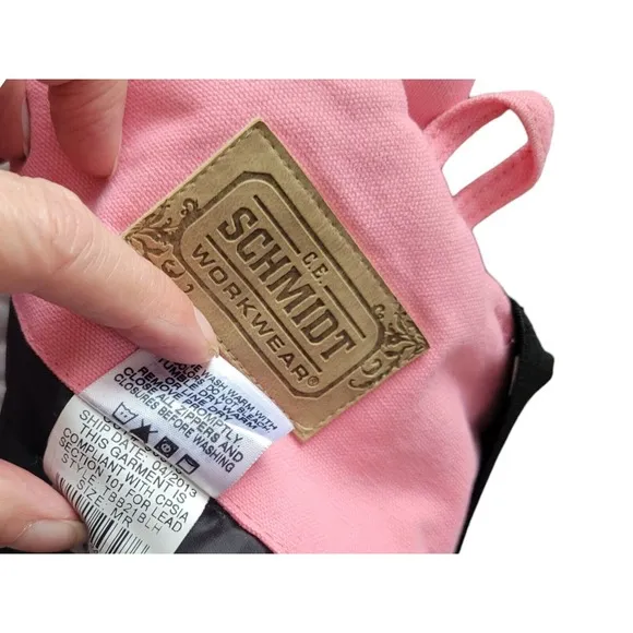 Vintage Schmidt Pink Cotton Canvas Overalls Youth 10-12 Workwear