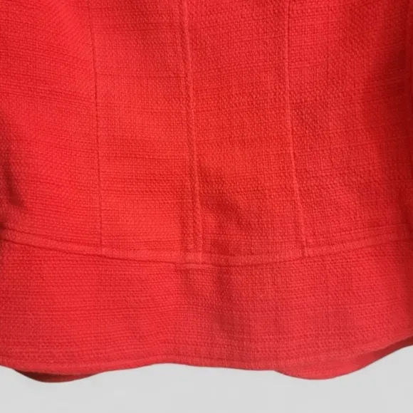 Vintage ST. EMILE for HARRIET KASSMAN Red Jacket Blazer Zip Fringe Patch Pocket