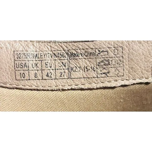 VIONIC Bromley Taupe Ankle Boots Suede Embossed Snakeskin Sz 10 Rubbing on Front