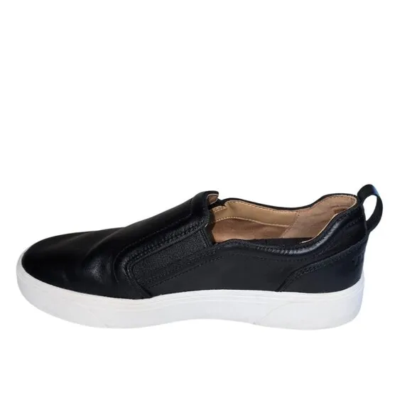 Vionic Kimmie Womens Black Leather Slip-On Sneakers Casual Comfort Footwear 7.5