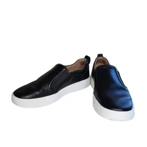 Vionic Kimmie Womens Black Leather Slip-On Sneakers Casual Comfort Footwear 7.5