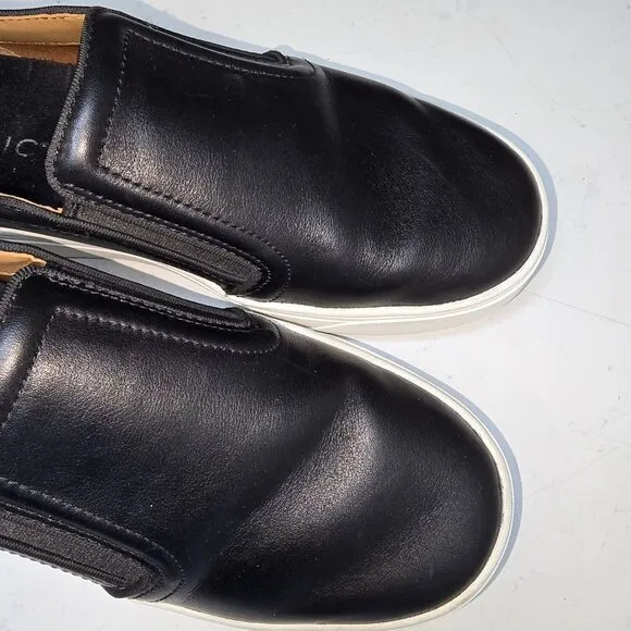 Vionic Kimmie Womens Black Leather Slip-On Sneakers Casual Comfort Footwear 7.5