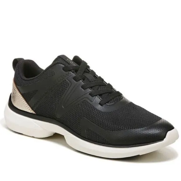 VIONIC Leyo Sneaker Orthotic Comfort Cushioned Tennis Shoes, Black, Size 9, NWT