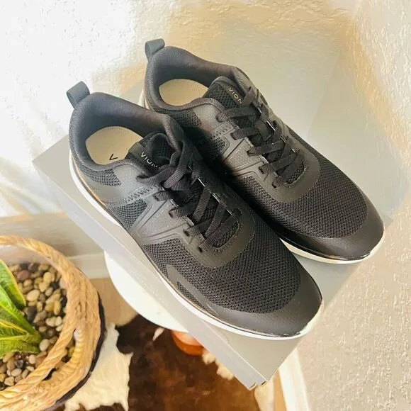 VIONIC Leyo Sneaker Orthotic Comfort Cushioned Tennis Shoes, Black, Size 9, NWT