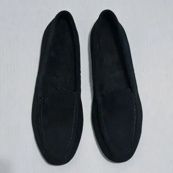 Vionic Mckenzie Slippers Leather Suede Orthaheel Size 9.5 Black