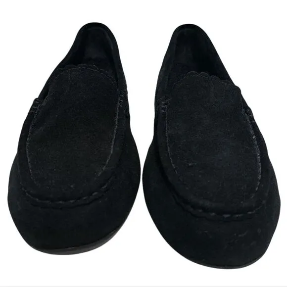 Vionic Mckenzie Slippers Leather Suede Orthaheel Size 9.5 Black