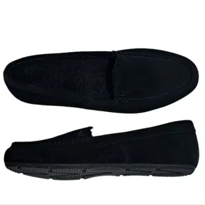 Vionic Mckenzie Slippers Leather Suede Orthaheel Size 9.5 Black