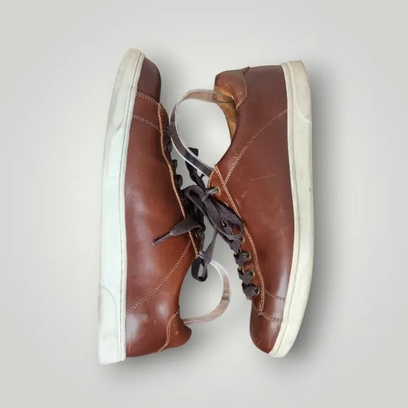 Vionic men's Baldwin Brown Leather shoes sneakers 11 vsm035