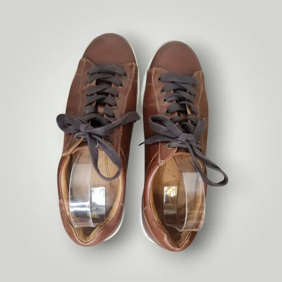 Vionic men's Baldwin Brown Leather shoes sneakers 11 vsm035