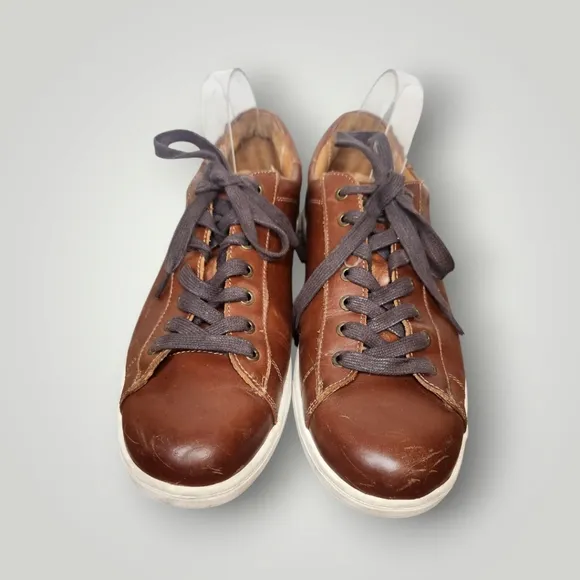 Vionic men's Baldwin Brown Leather shoes sneakers 11 vsm035