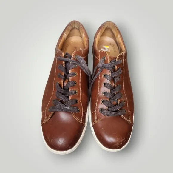 Vionic men's Baldwin Brown Leather shoes sneakers 11 vsm035
