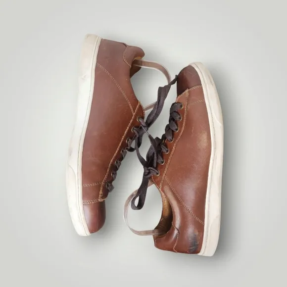 Vionic men's Baldwin Brown Leather shoes sneakers 11 vsm035