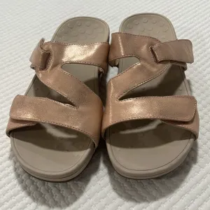 Vionic Pacific Kyla Shoe Rose Gold 8W Slide On Adjustable podiatrist designed