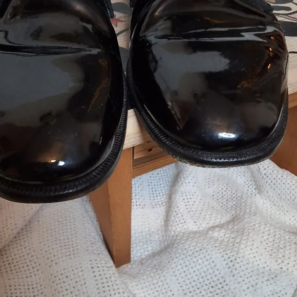 Vito Rufalo Black patent Oxford dress shoes 9