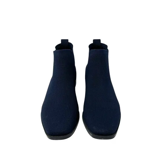 Vivaia Navy Square Toe Water Repellent Ankle Boots Ryan Pro Size 38 or US 7/7.5