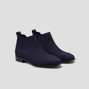 Vivaia Navy Square Toe Water Repellent Ankle Boots Ryan Pro Size 38 or US 7/7.5
