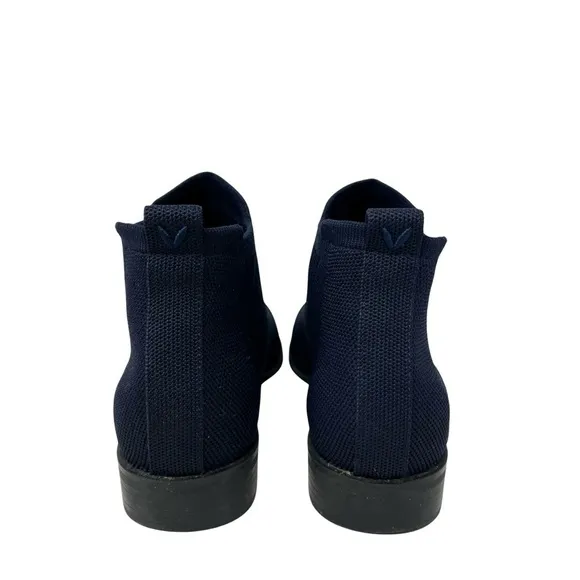 Vivaia Navy Square Toe Water Repellent Ankle Boots Ryan Pro Size 38 or US 7/7.5