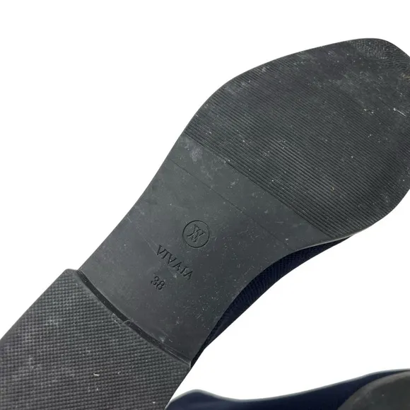 Vivaia Navy Square Toe Water Repellent Ankle Boots Ryan Pro Size 38 or US 7/7.5
