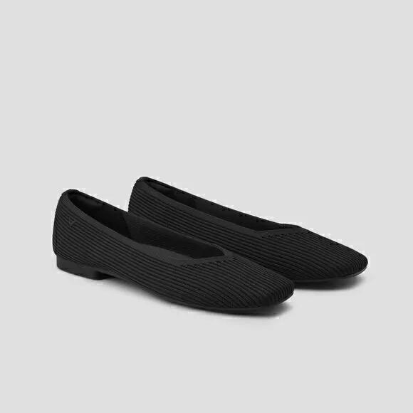 VIVAIA Square-Toe V-Cut Flats (Margot 2.0) Size EUR 41.5 W‎ US 10 W