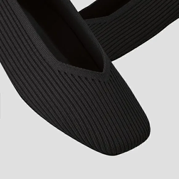 VIVAIA Square-Toe V-Cut Flats (Margot 2.0) Size EUR 41.5 W‎ US 10 W