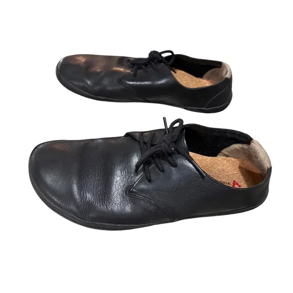 Vivobarefoot Leather RA Oxford Dress Shoes Minimalist Black Lace Up
