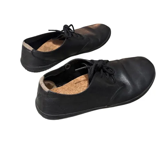 Vivobarefoot Leather RA Oxford Dress Shoes Minimalist Black Lace Up