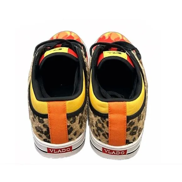 Vlado Spectro 3 Limited Edition‎ Flames &amp; Cheetah Rare Men's Shoes Size 8 NWT