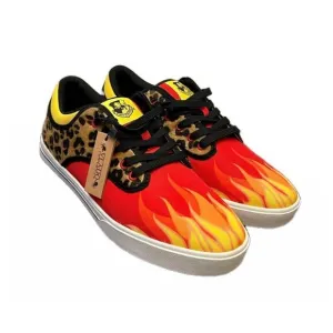 Vlado Spectro 3 Limited Edition‎ Flames &amp; Cheetah Rare Men's Shoes Size 8 NWT