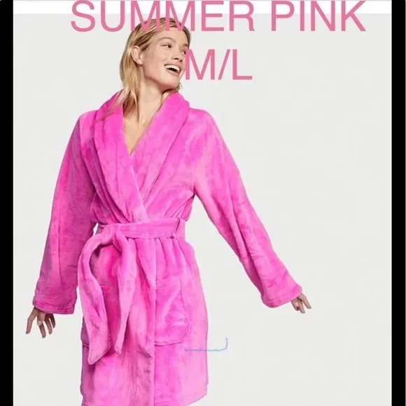VS Med “Summer Pink” Cozy Robe &amp; Slippers
