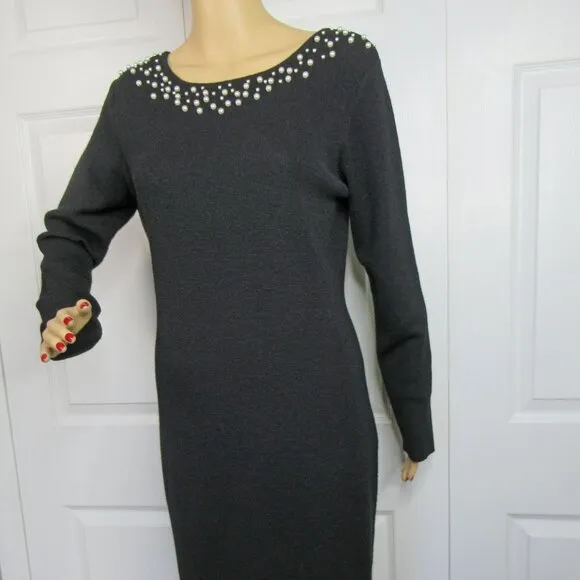 VTG Andrea Jovine never worn Black Knit Dress, Neiman Marcus original paper tag