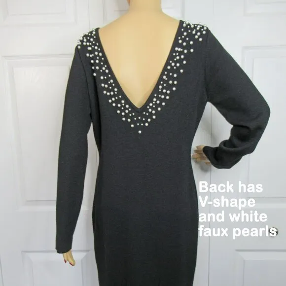 VTG Andrea Jovine never worn Black Knit Dress, Neiman Marcus original paper tag