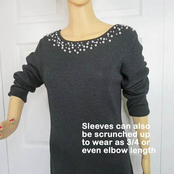 VTG Andrea Jovine never worn Black Knit Dress, Neiman Marcus original paper tag